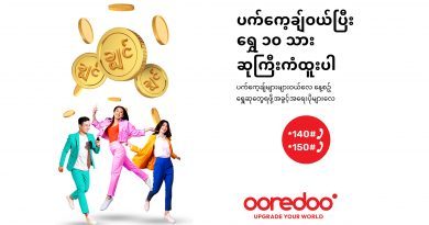 Ooredoo Myanmar launches “Chwin Chwin Chwin” lucky draw promotion that can win up to 10 gold tical prizes