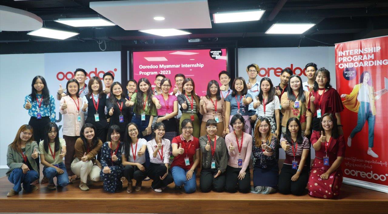 Ooredoo Myanmar Welcomes Interns Onboard for Its 2023 Internship Program